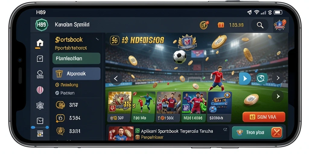 Tampilan gameplay H89 menunjukkan berbagai pilihan taruhan olahraga.
