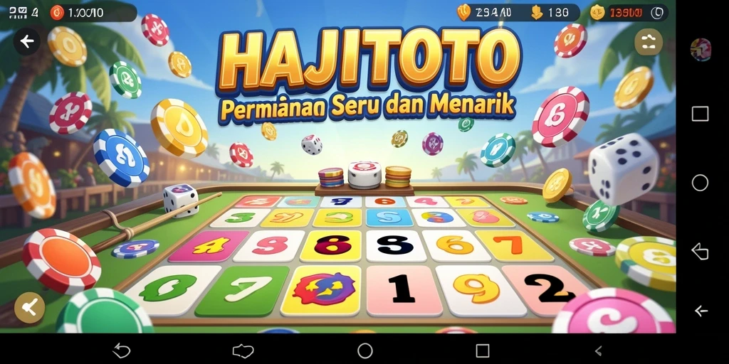 Tangkapan layar gameplay HAJITOTO yang penuh warna dan interaktif.