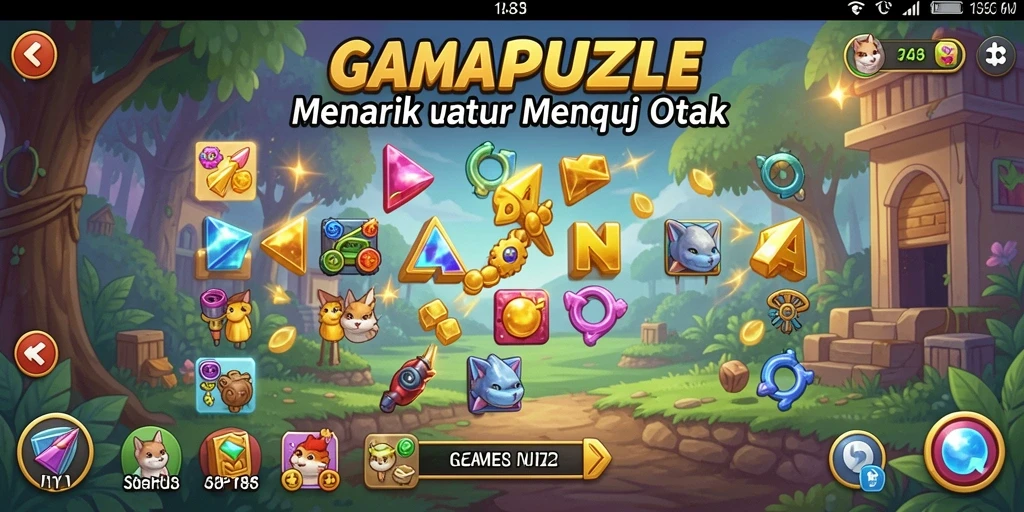 Tampilan gameplay JAWABET88 dengan desain puzzle yang menawan.
