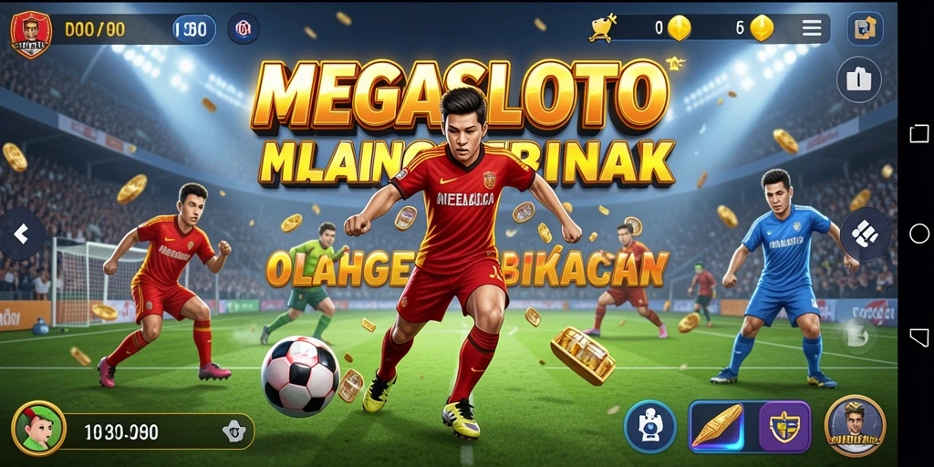 Screenshot menunjukkan tampilan gameplay seru dari MEGASLOTO.