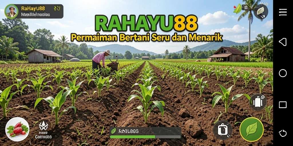 Gameplay seru dalam bertani di RAHAYU88 dengan berbagai tanaman.