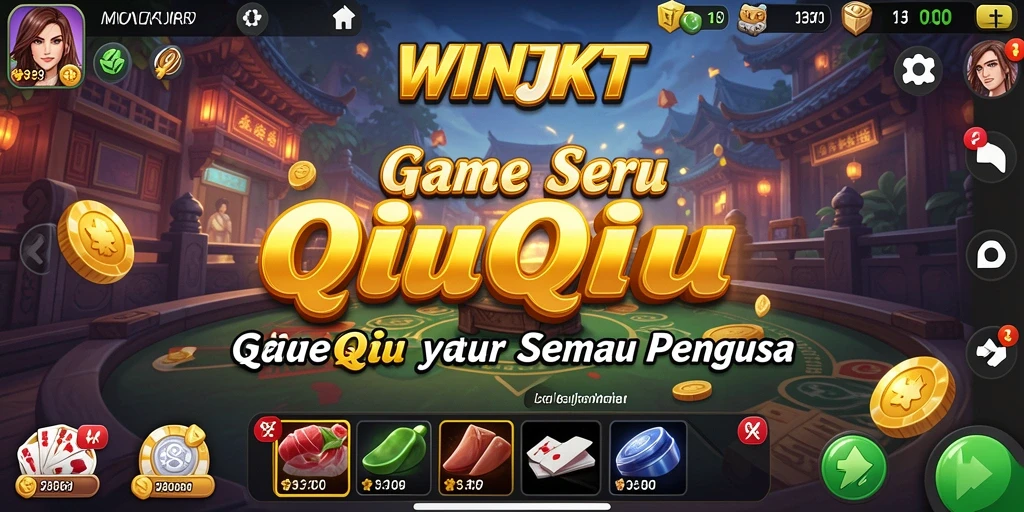 Tampilan gameplay seru dari WINJKT dengan kartu QiuQiu.