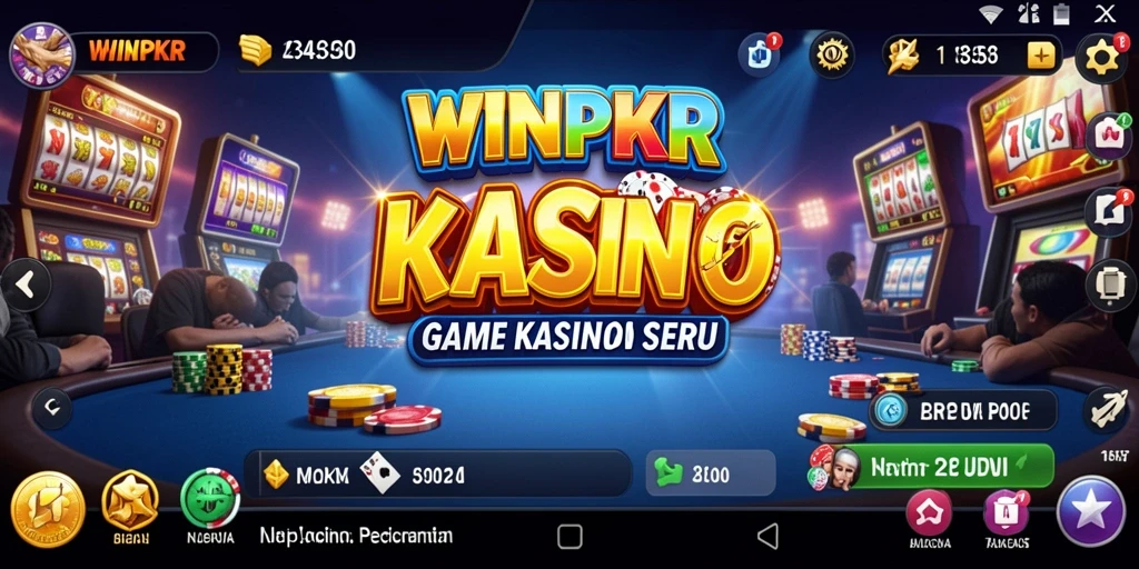 Tampilan permainan Kasino yang menarik dan interaktif di WINPKR.